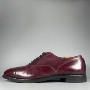 Alden 905 Men's Size 10.5 B Burgundy Leather Cap Toe Oxford Dress Shoes Lace Up